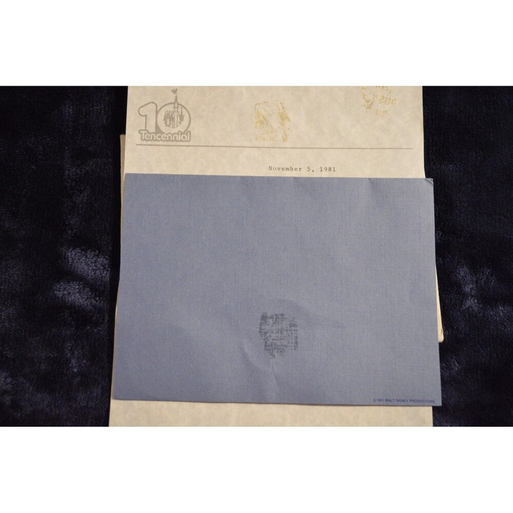 1981 WDW Tencennial Cast Member Coin Dick Nunis Letter Complete 10th Anniv Set - Picture 2 of 5